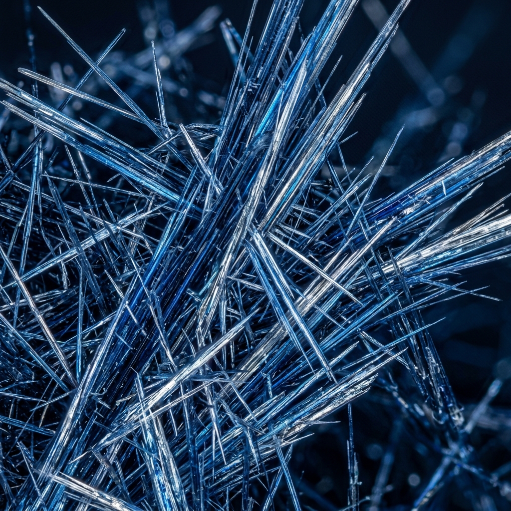 Mikroskopische Asbestfasern Hintergrund